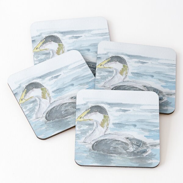 Item preview, Eider duck watercolour. designed and sold by DebTheZeb.