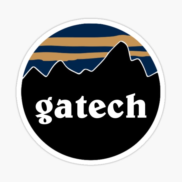 GA Tech mountains sticker Sticker
