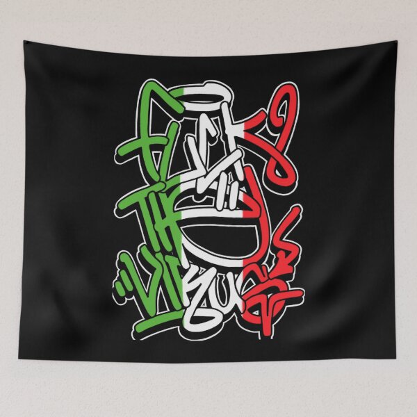 Item preview, Fuck The Virus Covid 19 (Graffiti Style #3 Italy Outline Edition) - Brazz designed and sold by Brazz Official.