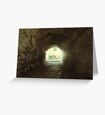 The light at the end of the tunnel. Greeting Card