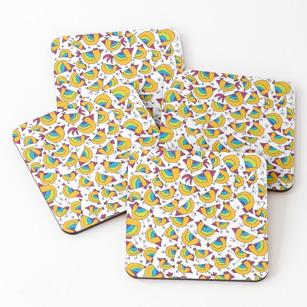 Item preview, Colourful Cute Little Roosters Pattern designed and sold by Toto-Hello.