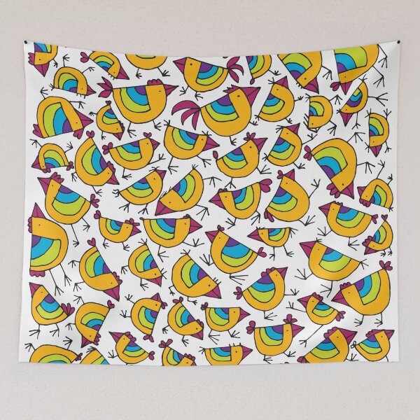 Item preview, Colourful Cute Little Roosters Pattern designed and sold by Toto-Hello.