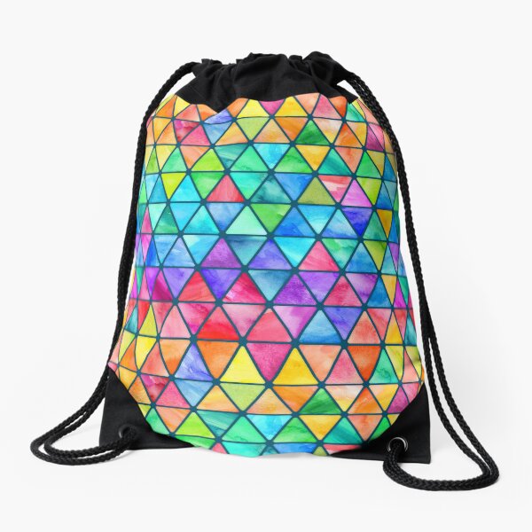 Item preview, Little Rainbow Watercolor Triangles on Teal designed and sold by micklyn.