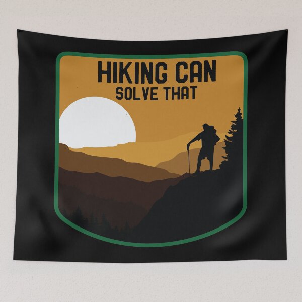 Item preview, Hiking Can Solve That Funny Outdoor Hiker Mountain Camping designed and sold by merchzy.