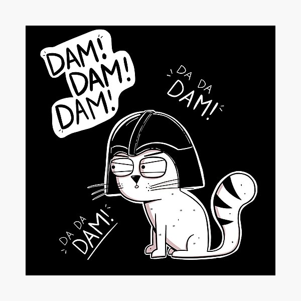 (not so) evil cat - dark edition Photographic Print