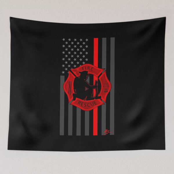 Item preview, Fire Rescue Maltese cross american flag by Mortal Designs designed and sold by MortalDesigns.