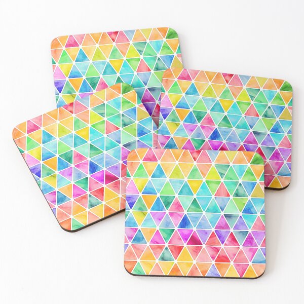 Item preview, Little Rainbow Watercolor Triangles on White designed and sold by micklyn.