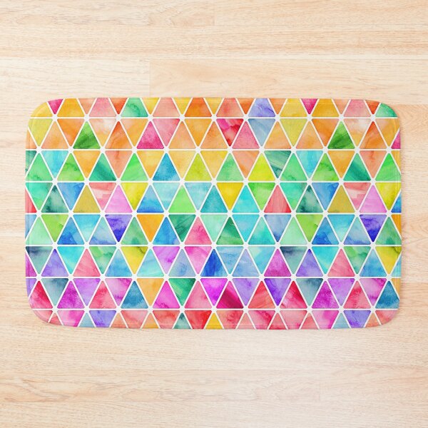 Item preview, Little Rainbow Watercolor Triangles on White designed and sold by micklyn.