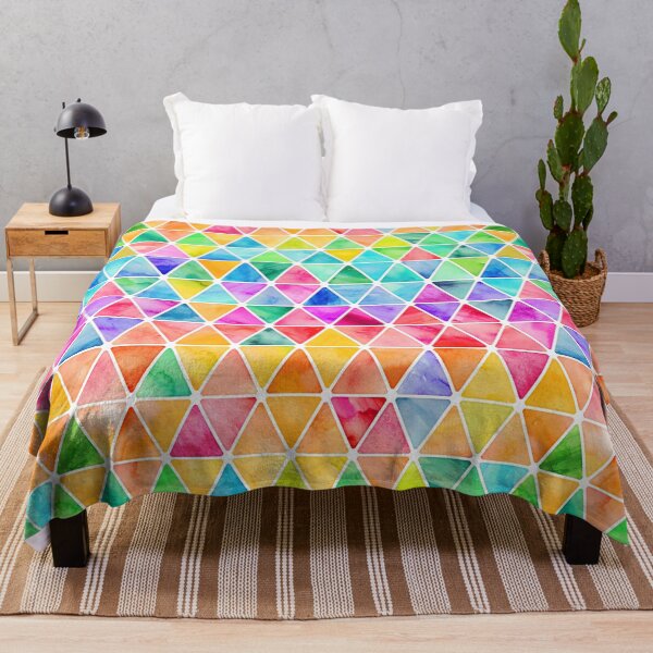 Item preview, Little Rainbow Watercolor Triangles on White designed and sold by micklyn.