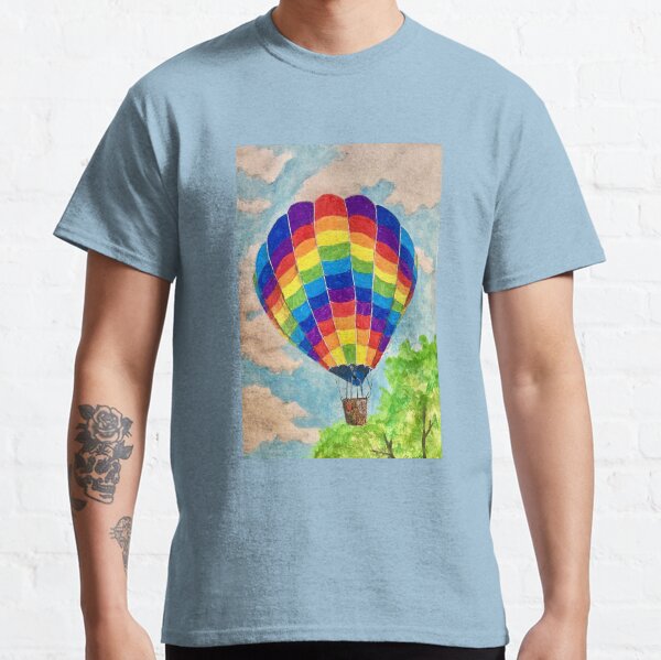 rainbow hot air balloon Classic T-Shirt