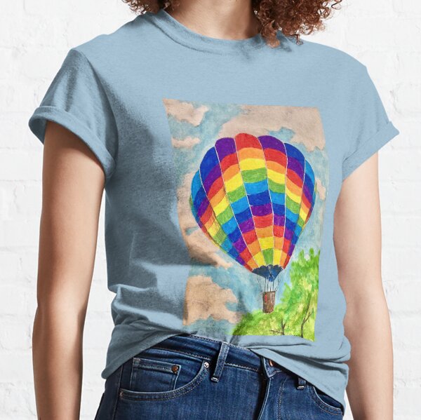 rainbow hot air balloon Classic T-Shirt