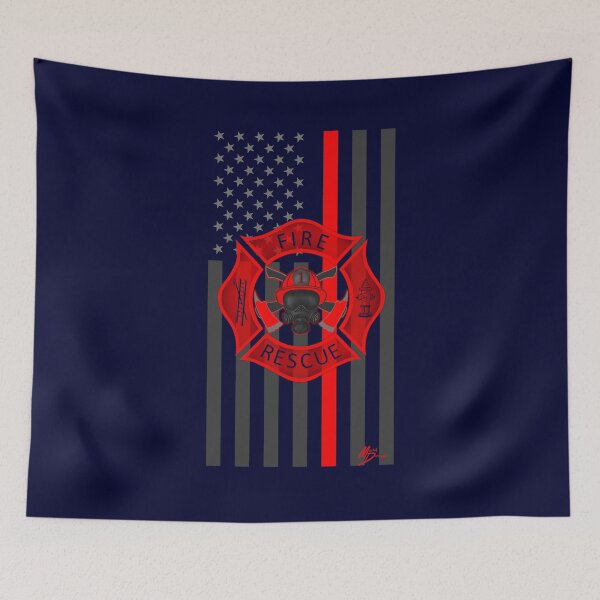 Item preview, Fire Rescue american flag graphic by Mortal Designs designed and sold by MortalDesigns.