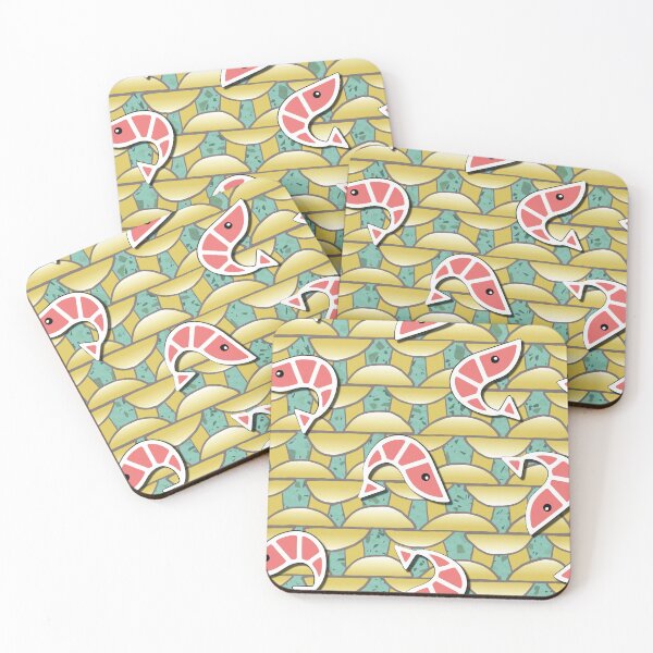 Item preview, Ramen – pattern of Asian udon noodles with shrimp designed and sold by colorofmagic.