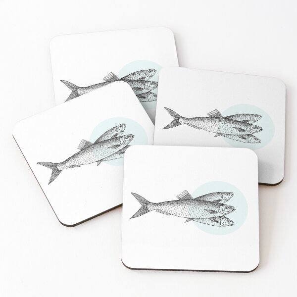 Item preview, Herring Illustration - Three Fishes  designed and sold by Time Travel Undone.