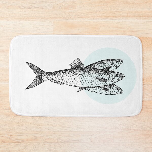 Item preview, Herring Illustration - Three Fishes  designed and sold by Time Travel Undone.