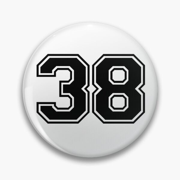Item preview, Varsity Team Sports Uniform Number #38 - Black designed and sold by RiplMedia.
