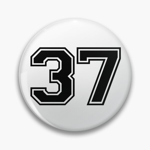 Item preview, Varsity Team Sports Uniform Number #37 - Black designed and sold by RiplMedia.