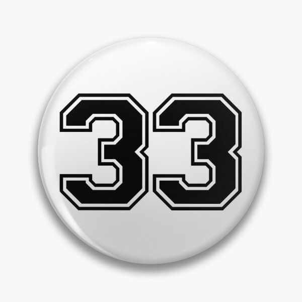Item preview, Varsity Team Sports Uniform Number #33 - Black designed and sold by RiplMedia.