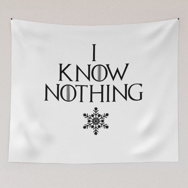 Item preview, I know nothing designed and sold by thehollowpoint.