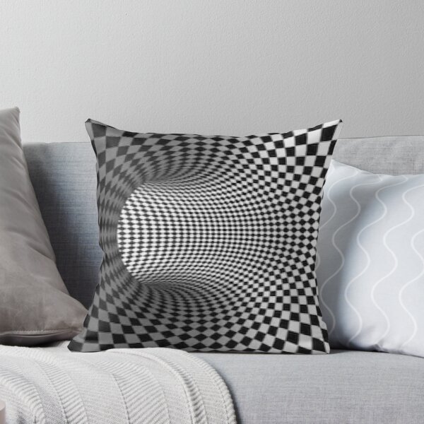 Item preview, Black and white checkered optical illusion designed and sold by philippe souvy.