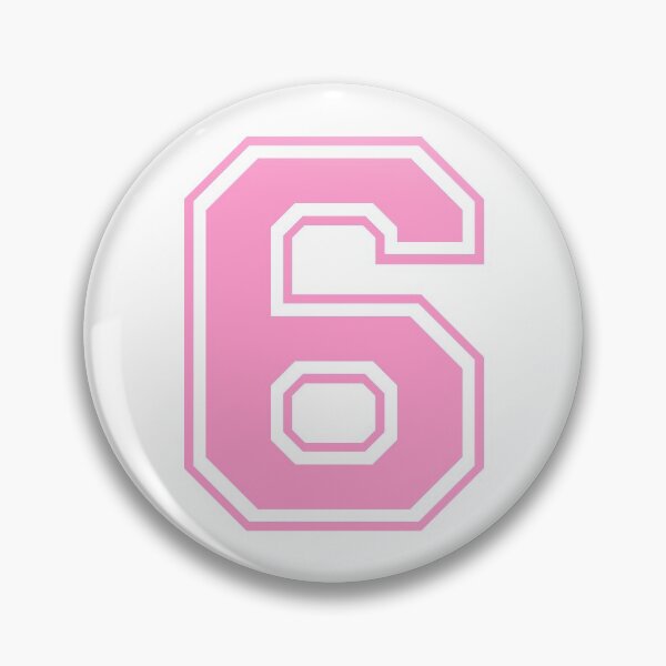 Item preview, Varsity Team Sports Uniform Number #6 - Pink designed and sold by RiplMedia.