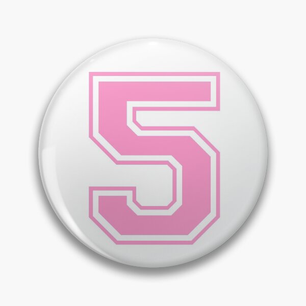 Item preview, Varsity Team Sports Uniform Number #5 - Pink designed and sold by RiplMedia.