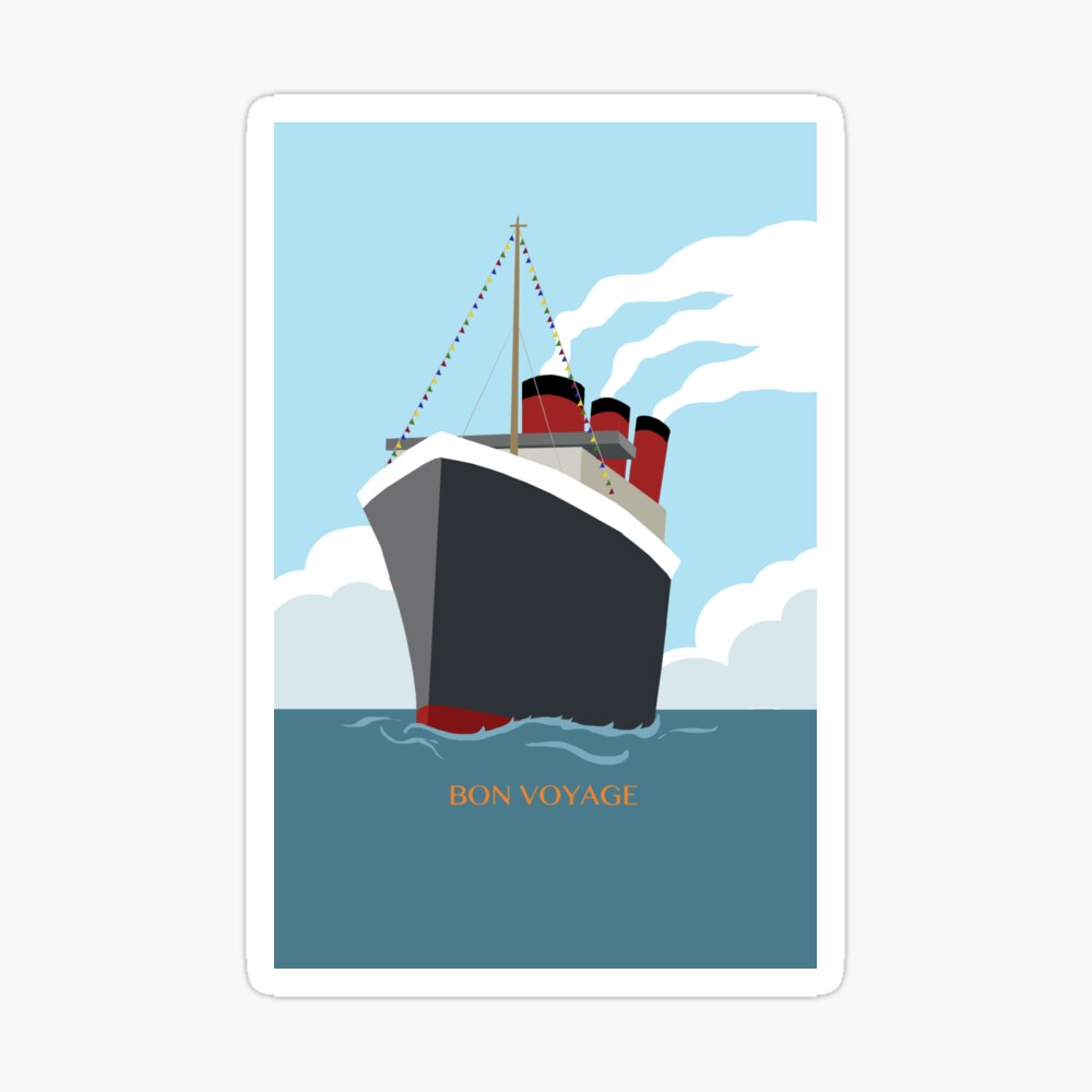 Bon Voyage" Sticker for Sale by francesrosey | Redbubble