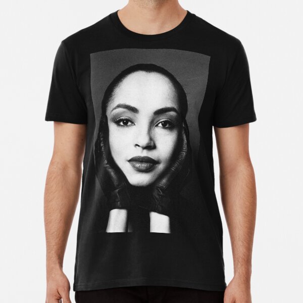 Sade digitally enhanced and grained close up photo. For good music lovers. Premium T-Shirt
