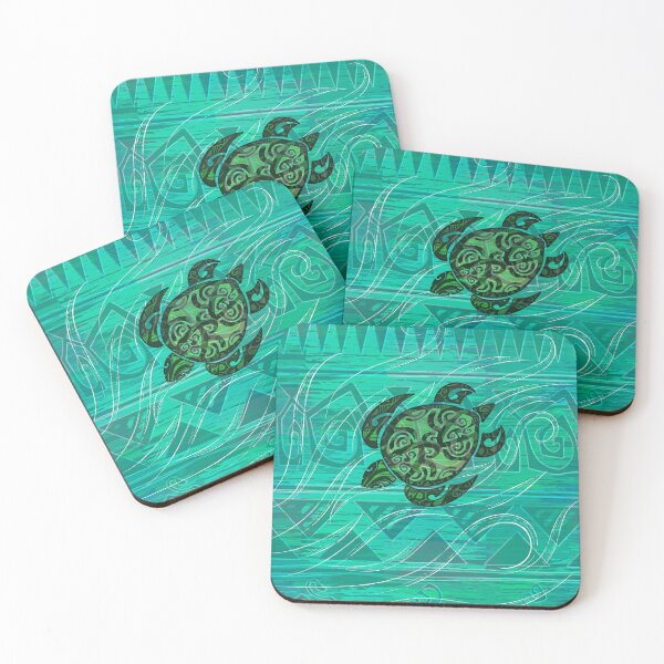 Item preview, Teal Honu Turtle Print designed and sold by sunnthreads.