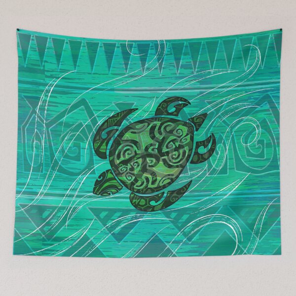 Item preview, Teal Honu Turtle Print designed and sold by sunnthreads.