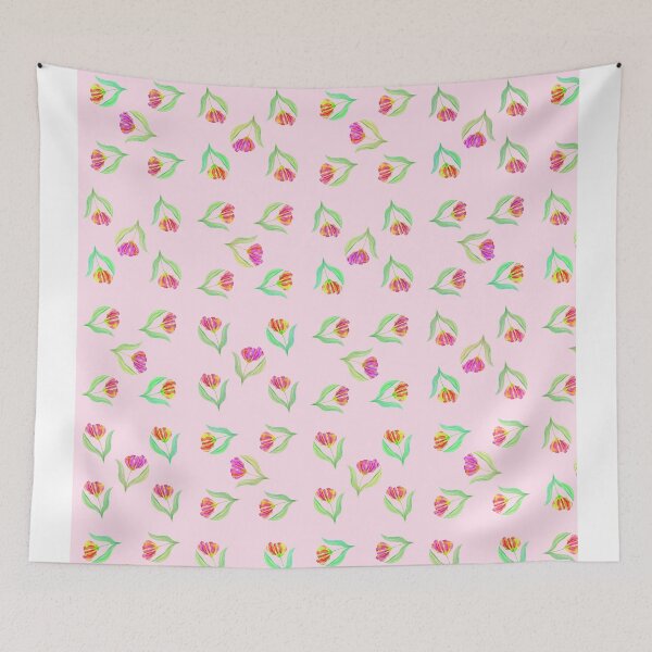 Item preview, Watercolor Parrot Tulips Pattern designed and sold by daphsam.