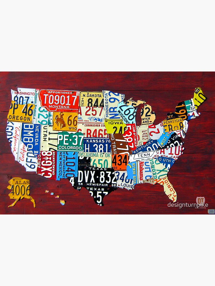 quot License Plate Map of The United - Flat,750x,075,f Pad,750x1000,f8f8f8.u8