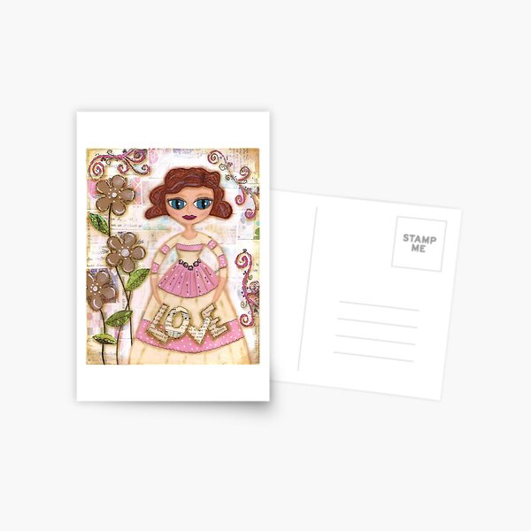 Love amongst the flowers Postcard