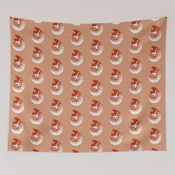 Item preview, Nautilus Shell, Terracotta and White designed and sold by Marymarice.