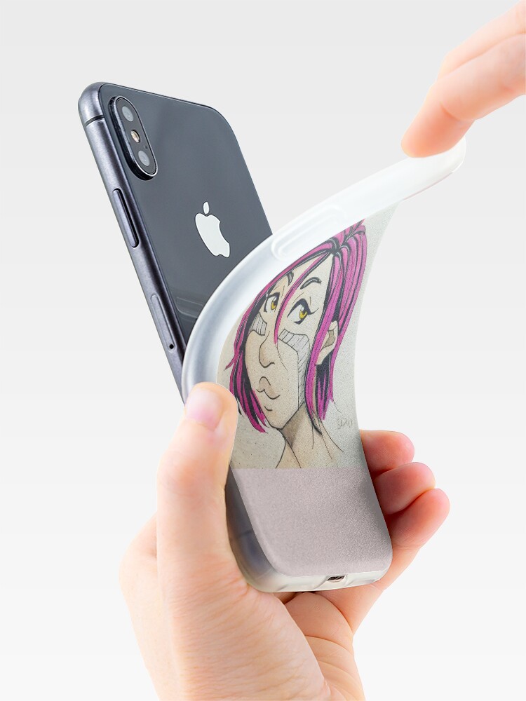 Alternate view of Pink-haired Alita! iPhone Case & Cover