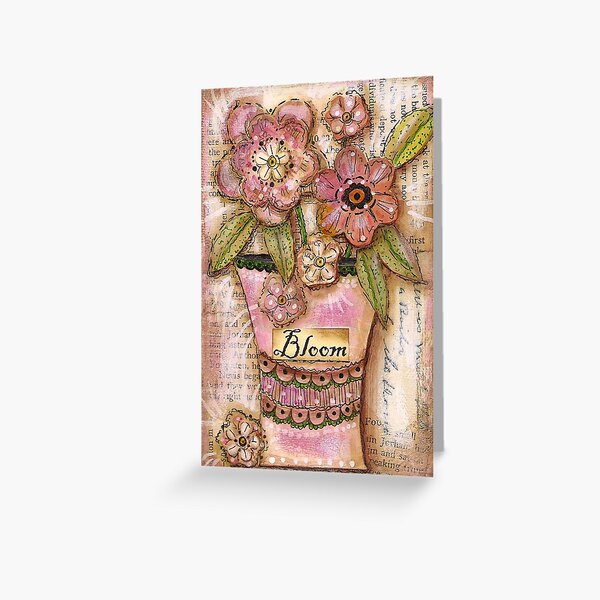 Blooming Pink Blossoms Greeting Card