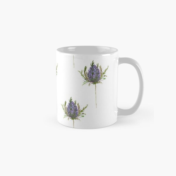 Regalos y productos: Cardo Azul Cardo Azul Flor Acuarela Aquarelle  Patr%c3%b3n De Motivo Hecho A Mano Suave Suave P%c3%barpura Verde  P%c3%barpura Verde | Redbubble