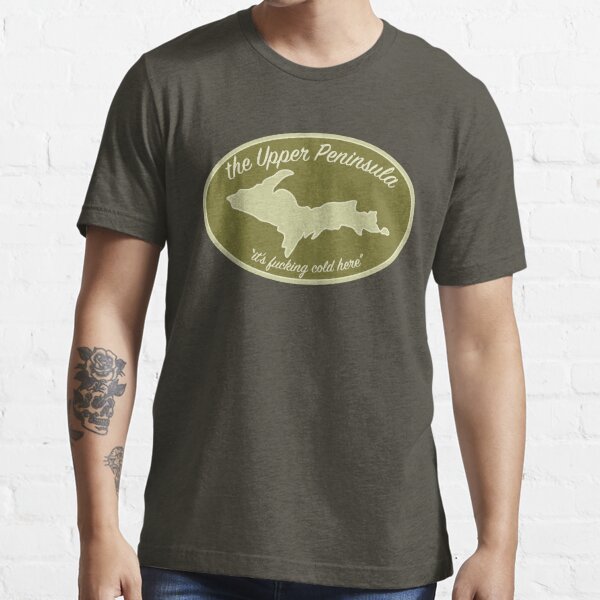 Hooked On Michigan Fishing - Vintage Mi Design for Angler or Lakehouse Fishing Essential T-Shirt | Redbubble