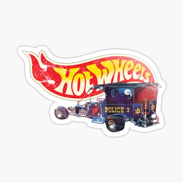 Hot Wheels Paddy Wagon 1970 Tom Daniels - Authentic, Vintage, Distressed Sticker