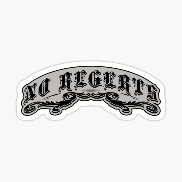 Item preview, NO REGERTS — misspelled tattoo designed and sold by Phil Tessier 2.