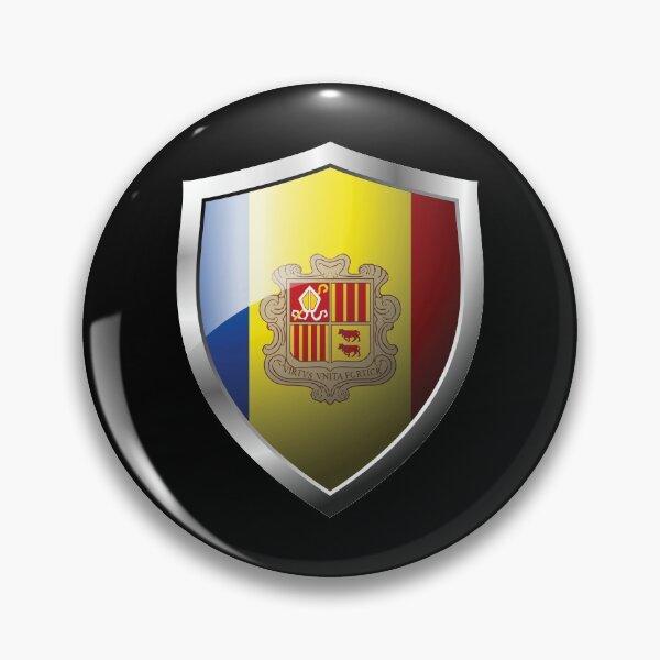 Item preview, Strong Andorra Flag Shield Country designed and sold by HelloFromAja.