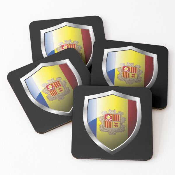 Item preview, Strong Andorra Flag Shield Country designed and sold by HelloFromAja.
