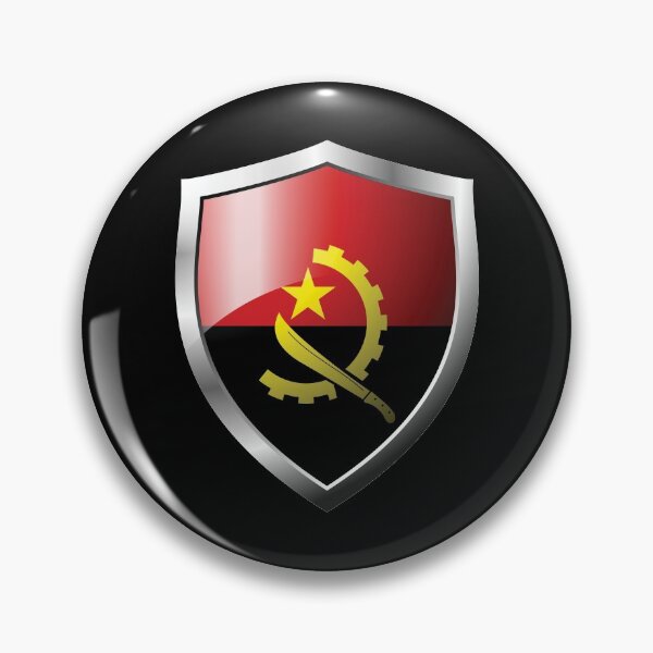 Item preview, Strong Angola Flag Shield Country designed and sold by HelloFromAja.