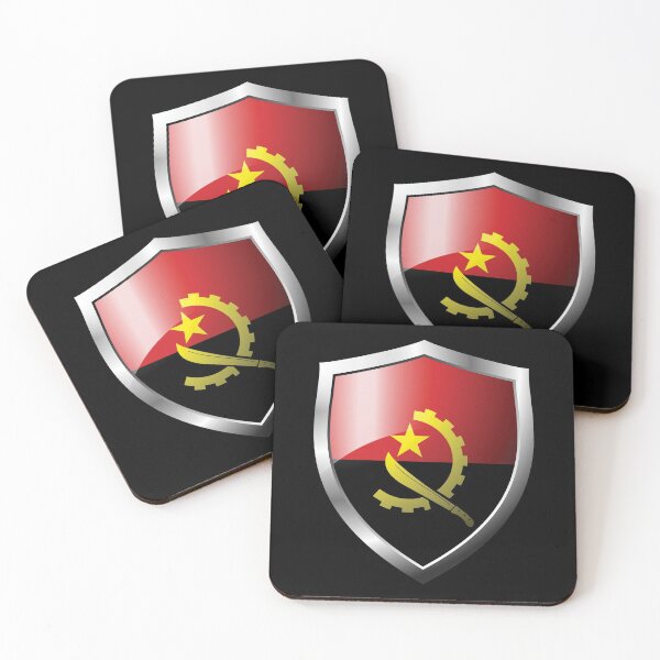 Item preview, Strong Angola Flag Shield Country designed and sold by HelloFromAja.
