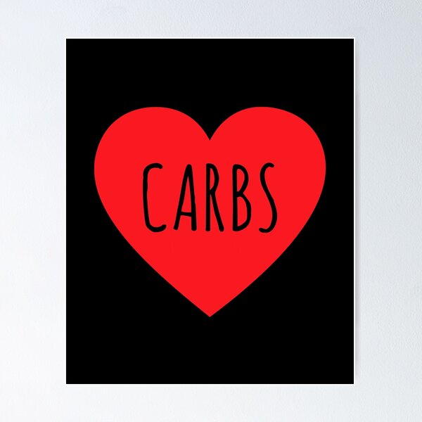 Item preview, I Love Carbs Heart  designed and sold by Vanover Designs.