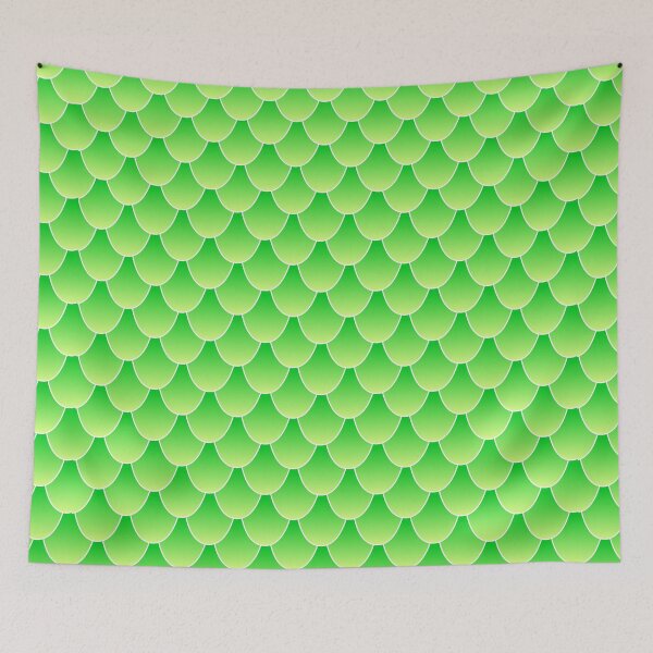 Item preview, Green Mermaid Tail Pattern Digital Art | Melanie Jensen Illustrations designed and sold by Melanie Jensen.