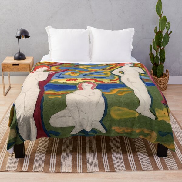Item preview, Three Nudes Outdoors by August Mack designed and sold by digitalvintage.