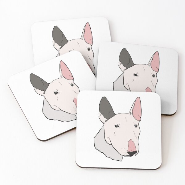Item preview, Bull terrier white illustration designed and sold by MyArtistry.