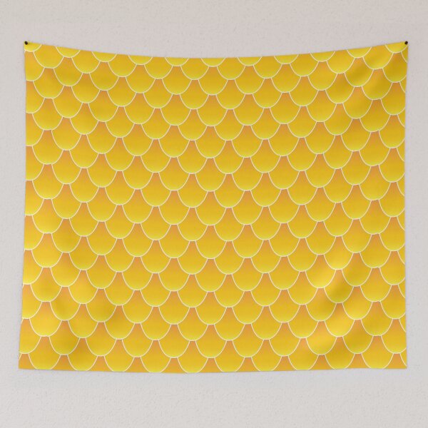 Item preview, Yellow Mermaid Tail Pattern Digital Art | Melanie Jensen Illustrations designed and sold by Melanie Jensen.