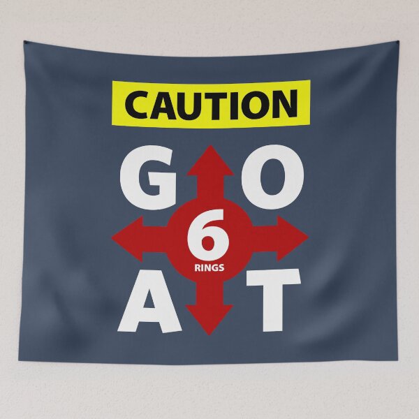 Item preview, Limited Edition GOAT 6 Rings Shirt, Mug, Hoodie, Sticker, Throw Blanket & Tapestry! designed and sold by GoatGear.